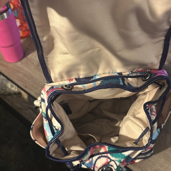 Coach Signature Stripe Ikat Print Backpack Handbag - Picture 4 of 4